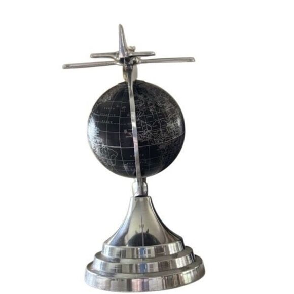 Aluminum Jet Airplane Black Globe - Picture 3 of 7